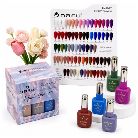 Esmalte Gel Dafu Lançamento Coleção Infinito Glow 12ml Secagem UV LED Livres TPO/HEMA Nails Unhas