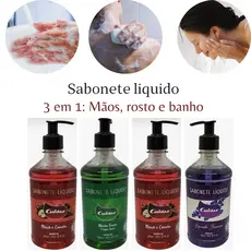 Cuidax - Sabonete liquido 3em1: mãos, rosto e corpo 500ml