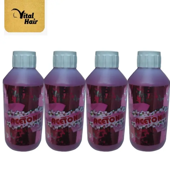 Kit com 4 - Acetona Remove esmaltes Vital Hair 100ml