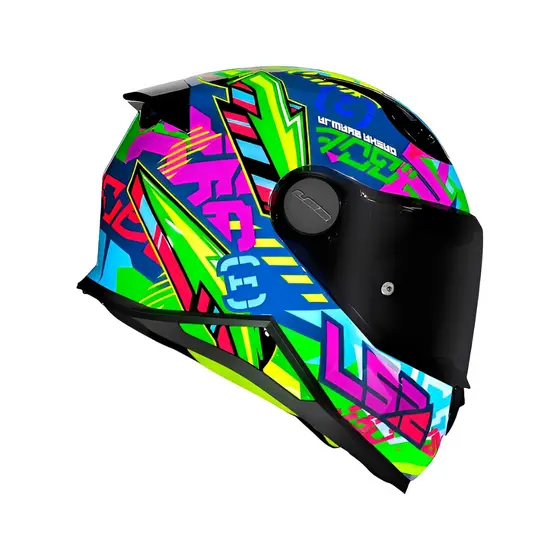 Capacete Ls2 Infantil Ff812 Kid Svent Azul E Verde Criança