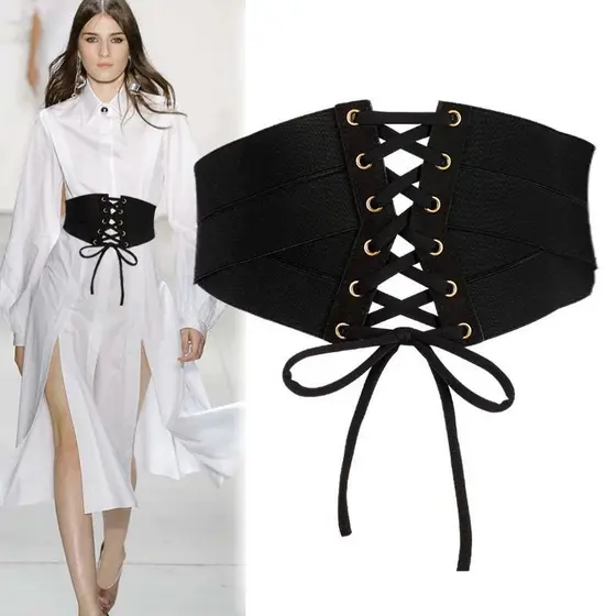Cinto Feminino Largo Elástico Na Cintura Corset Espartilho BBH-117