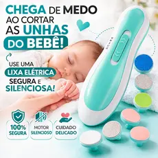 Aparador de Unhas Elétrico Bebê Lixa Infantil Segura Silenciosa Recém Nascido