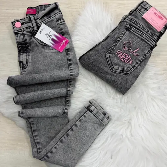 Calça Sal E Pimenta Jeans Linha Premium Com Lycra Empina Bumbum Cintura Alta