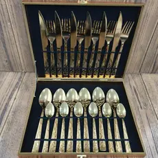 Faqueiro kit de Talheres com 24 peças em aço Inox