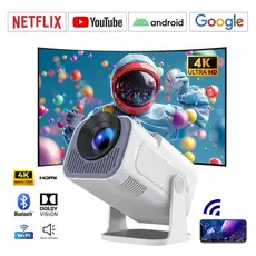 Projetor Smart HY 320 Mini Li Branco Preto Original Android 13.0 Full 4K HD Bluetooth Wi-fi 6.0