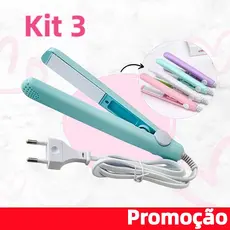 Mini-chapinha portátil, aquecimento rápido em 30 segundos, para criar facilmente penteados lisos e cacheados