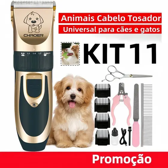 Máquina de Tosa Sem Fio Profissional | Lâmina Reforçada, Fácil de Usar para Tosagem Doméstica de Todos os Pets