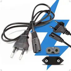 Cabo de Força Energia Bipolar Tipo 8 Rádio Tv Impressora PS4 PS3 PS2 Game Monitor Notebook J B L