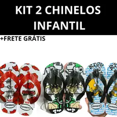 Kit 2 Chinelos Infantil Criança Estampado