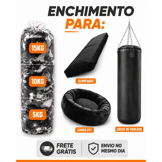 Retalho Para Enchimento Saco De Pancada Almofadas E Cama Pet