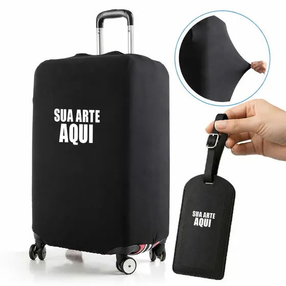 Capa De Mala 8 a 23KG Personalize Logo Sua Empresa Protetor Bagagem Para Viagem Protetora Grande