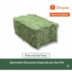 5Kg de Feno Premium Verdinho para Roedores | Envio Imediato 🚀