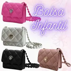 Bolsa Infantil Feminina Menina Coração Fofa Pequena Tiracolo Moda Passeio Presente