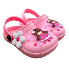 Sandália Infantil Feminina Babuche enfeite de Fada. Leve, linda e Confortável. Ideal para sua princesa.