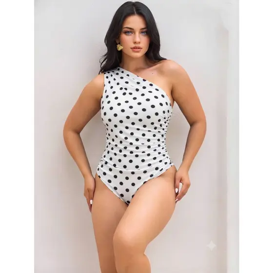 Body Suplex Feminina Plissado Mula Manca Regata Com Forro Um Ombro Tecido Grosso Tendencia Novidade Primavera