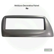 Moldura Contra Frente Painel Radio 1din Ka 2005 - Cinza