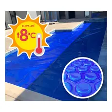 Capa Manta Lona Térmica Para Piscina 6,0 X 3,0m Plástico Bolha 300 Micras Proteção UV