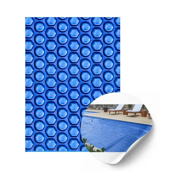 Capa Lona Manta Termica 6x4 Piscinas Advance Blue 300 Micras Spa Proteção Chuva Dengue Sujeiras Atco