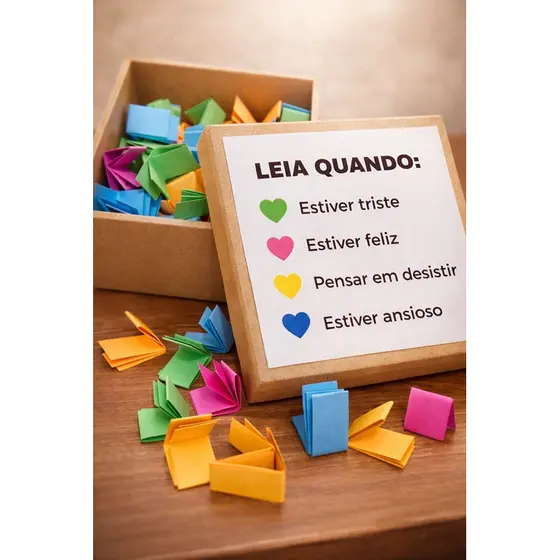 Caixinha “Leia Quando” Motivacional com 100 Mensagens | Presente Criativo e Inspirador