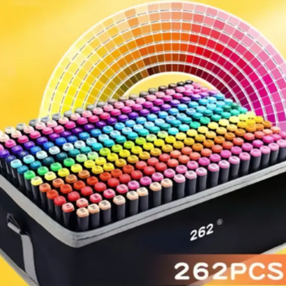 100-262 conjunto de canetas aquarela marcador de duas cabeças cor à base de óleo de secagem rápida
