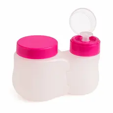 Porta Acetona Dosador Com Porta Algodão 2 em 1Kit Manicure