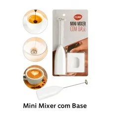 Mini Mixer Elétrico Portátil 20cm Para Café, Cappuccino e Bebidas