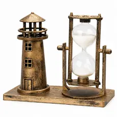 Decoração Ampulheta e Farol Decorativo Luxo para Sala e Escritório