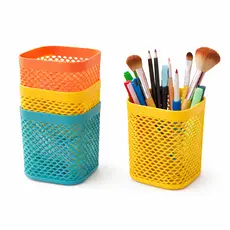 Organizadores Coloridos e Materiais de  Escritório Porta Canetas Pinceis e Acessórios