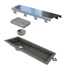 Ralo Linear Tampa em Aço Inox Seca Piso 25 Cm