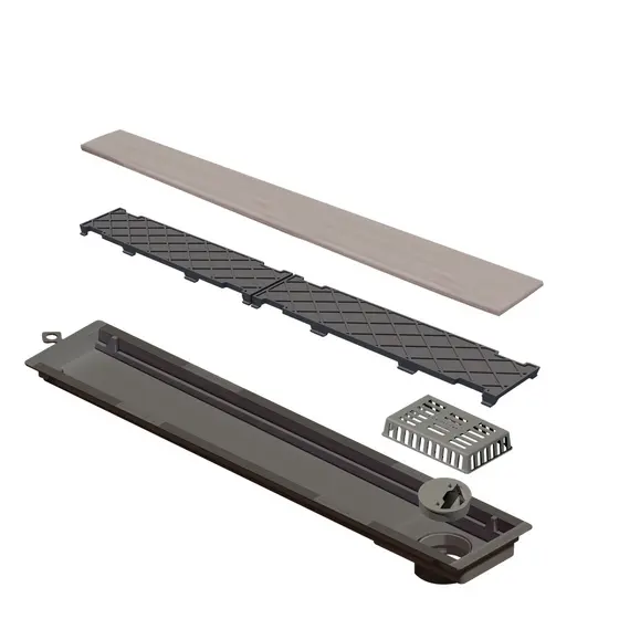 Ralo Linear Tampa em Aço Inox Seca Piso 50 Cm