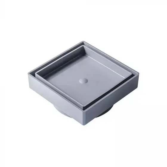 Ralo Oculto Invisível 10x10 Quadrado Platina