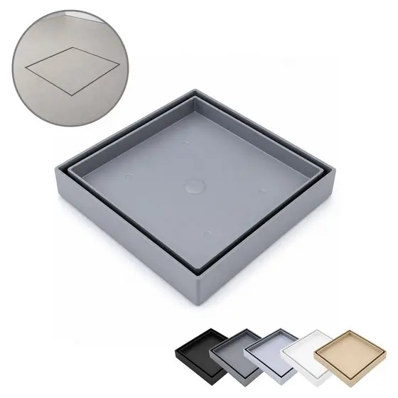 Ralo Oculto Quadrado 10x10 ou 15x15 Porta Piso Invisível Banheiro Área Gourmet
