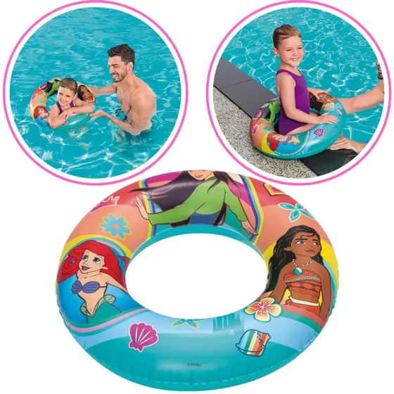 Boia Redonda Infantil Cintura Princesas Disney Boia Inflavel Piscina Praia Proteção Criança