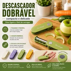 Descascador de Legumes Manual lâmina em aço inoxidável ergonômico descascar legumes frutas verduras preparo diário