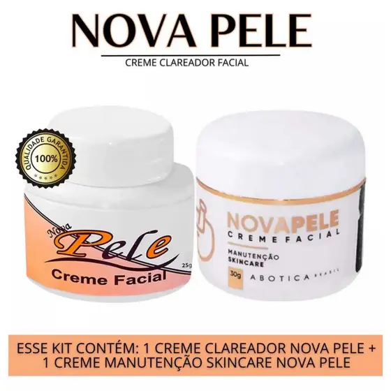 Kit Creme Facial Nova Pele 25g + Creme Manutenção Skincare 30g