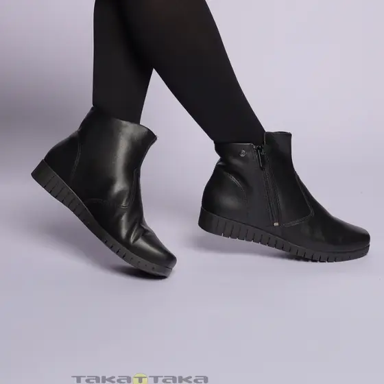Bota Feminina Cano Baixo Anabela Casual Básica Envio 24Hrs