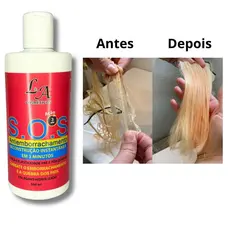 SOS Anti Emborrachamento Reconstruçao Capilar Colageno Hidrolizado - LA Cosmeticos 300g