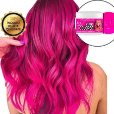 Tonalizante Rosa Pink - Mechas Rosas Fácil - S/ Amônia - Resultado 100% Natural La Cosméticos 300g