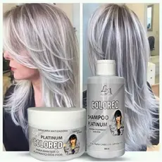 Matizador Platinum Efeito Platinado - S/ Amônia - Resultado 100% Natural La Cosméticos 300ml