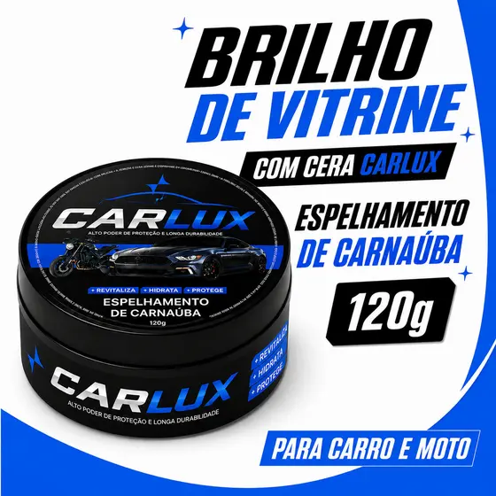 Cera Carnaúba Automotiva Renovador Polimento Queimado Tira Riscos Repele Água 120G Cera Carro Moto Repelência à Água