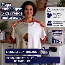 Percarbonato de Sódio 3Kg Tira Mancha Sem Cloro
