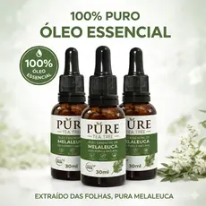Óleo Essencial De Melaleuca 100% Puro 30ml Contra Micose Acne