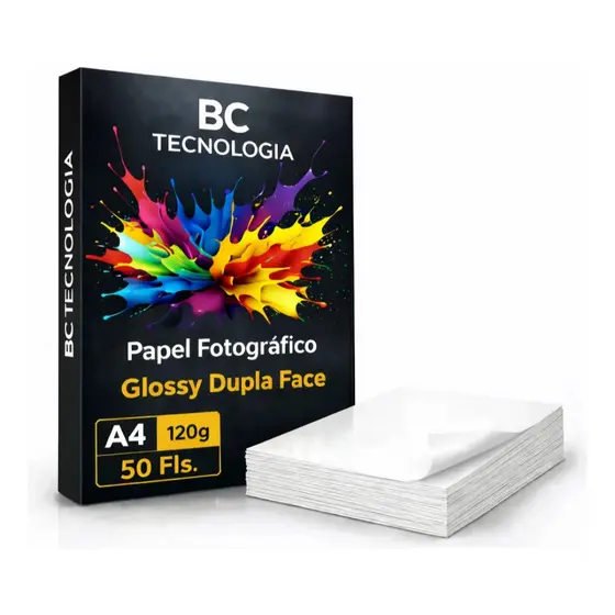 Papel Fotográfico Foto Dupla Face 120g A4 Glossy À Prova D'água Pacote 100 Folhas Premium