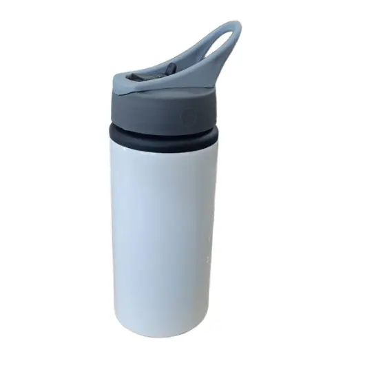 Garrafa Squeeze Alumínio Branca 600ml para Sublimação com Tampa Sport