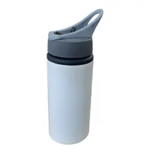 Garrafa Squeeze Alumínio Branca 600ml para Sublimação com Tampa Sport