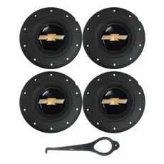 Jogo 4 Calota CALOTINHA de Centro para Roda Gm Celta Corsa Aro 13 14 15 modelo amarok + chave + Adesivo