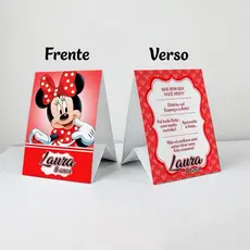 Plaquinha de agradecimento - Centro de mesa FRENTE E VERSO (Qualquer tema)