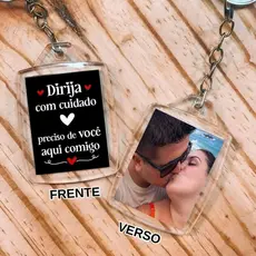 Chaveiro Pilote ou Dirija com cuidado Personalizado com Foto
