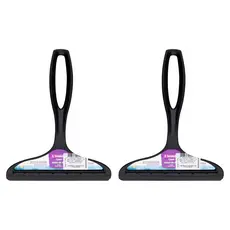 Kit com 2 Rodos Rodinho de Pia Plástico de 14 cm Preto Sanremo