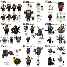 Skibidi TV Man Mini robô de montagem de brinquedos infantis